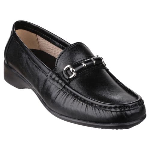 Cotswold Barrington Slip On Ladies Shoes Black